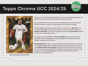 2024-25 Topps Chrome UEFA Club Competitions Soccer Hobby Pack