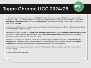 2024-25 Topps Chrome UEFA Club Competitions Soccer Hobby Pack