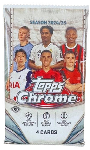 2024-25 Topps Chrome UEFA Club Competitions Soccer Hobby Pack