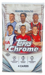 2024-25 Topps Chrome UEFA Club Competitions Soccer Hobby Pack