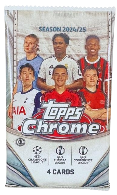2024-25 Topps Chrome UEFA Club Competitions Soccer Hobby Pack