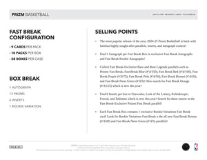 2024-25 Prizm Basketball Fast Break Pack
