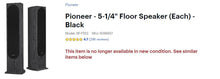 Pioneer SP-FS52 Home Audio Andrew Jones Designed Floor Standing Loudspeakers (Pair)
