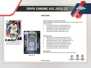 2022-23 Topps Chrome UEFA Club Competitions Soccer Hobby Pack