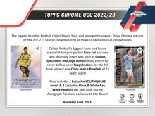 2022-23 Topps Chrome UEFA Club Competitions Soccer Hobby LITE Pack