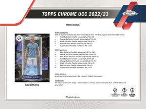 2022-23 Topps Chrome UEFA Club Competitions Soccer Hobby LITE Pack