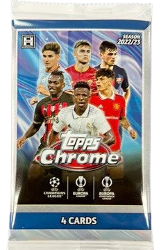 2022-23 Topps Chrome UEFA Club Competitions Soccer Hobby Pack