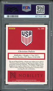 2017 Panini Nobility #100 Christian Pulisic Red /199 PSA 10 (POP 9)