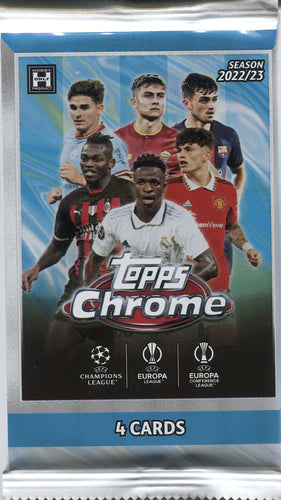 2022-23 Topps Chrome UEFA Club Competitions Soccer Hobby LITE Pack