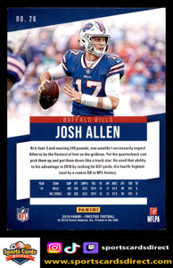 2019 Panini Prestige #28 Josh Allen