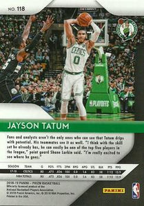 2018-19 Panini Prizm #118 Jayson Tatum