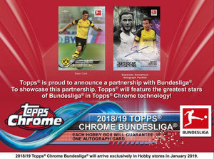 2018-19 Topps Chrome Bundesliga Soccer Hobby Pack