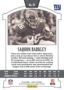 2019 Panini Legacy #76 Saquon Barkley