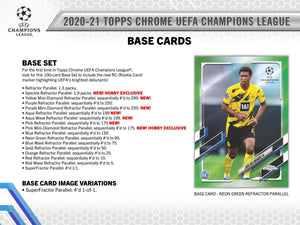 2020-21 Topps UEFA Champions League Chrome Soccer Hobby Pack