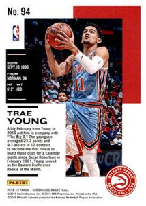 2018-19 Panini Chronicles #94 Trae Young RC