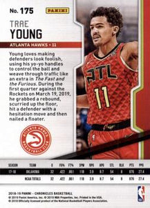 2018-19 Panini Chronicles #175 Trae Young/Playoff