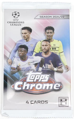2021-22 Topps UEFA Champions League Chrome Soccer Hobby Pack