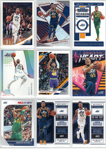 Donovan Mitchell Utah Jazz 9 Card Lot