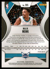 2019-20 Panini Prizm Prizms Ruby Wave #205 Malik Monk
