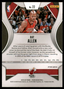 2019-20 Panini Prizm Prizms Pink Ice #22 Ray Allen