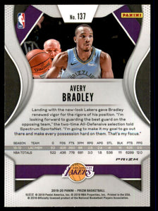 2019-20 Panini Prizm Prizms Green #137 Avery Bradley