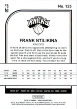 2019-20 Hoops Blue #125 Frank Ntilikina