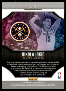 2019-20 Panini Prizm Fireworks #18 Nikola Jokic