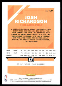 2019-20 Donruss #109 Josh Richardson
