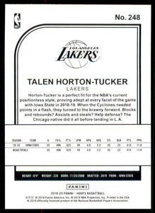 2019-20 Hoops #248 Talen Horton-Tucker RC