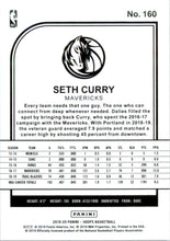 2019-20 Hoops Purple #160 Seth Curry