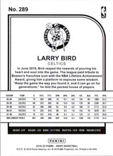 2019-20 Hoops Purple #289 Larry Bird