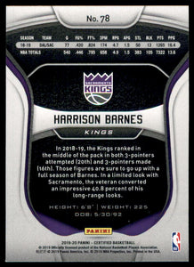 2019-20 Certified #78 Harrison Barnes