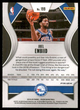 2019-20 Panini Prizm Prizms Red White and Blue #199 Joel Embiid