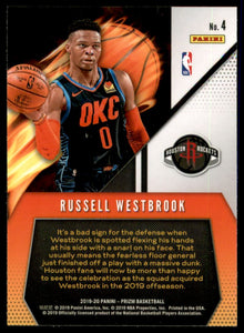 2019-20 Panini Prizm Fearless #4 Russell Westbrook