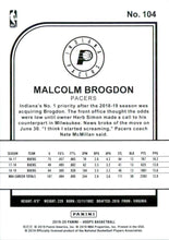 2019-20 Hoops Purple #104 Malcolm Brogdon