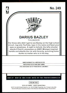 2019-20 Hoops #249 Darius Bazley RC