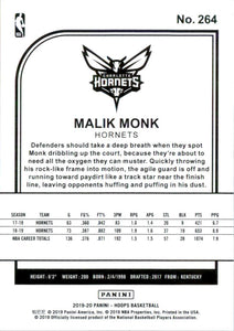 2019-20 Hoops Blue #264 Malik Monk
