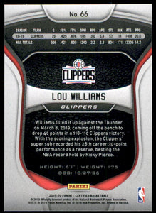 2019-20 Certified Mirror Blue #66 Lou Williams