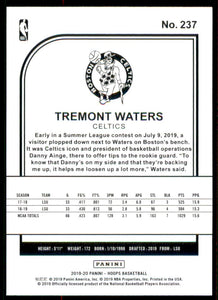 2019-20 Hoops #237 Tremont Waters RC