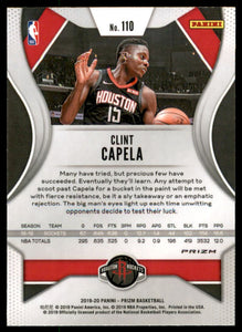2019-20 Panini Prizm Prizms Red White and Blue #110 Clint Capela