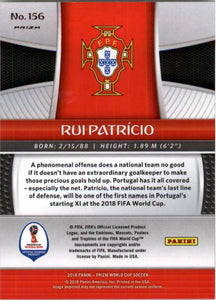 2018 Panini Prizm World Cup Prizms Lazer #156 Rui Patricio