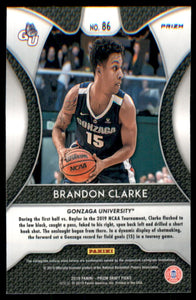 2019-20 Panini Prizm Draft Picks Prizms Silver #86 Brandon Clarke