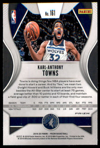2019-20 Panini Prizm Prizms Choice Blue Yellow and Green #161 Karl-Anthony Towns