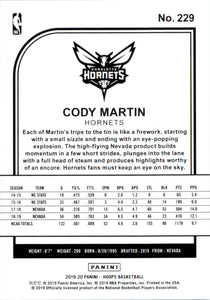 2019-20 Hoops Purple #229 Cody Martin