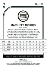 2019-20 Hoops Purple #136 Markieff Morris