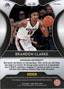 2019-20 Panini Prizm Draft Picks Prizms Orange #20 Brandon Clarke