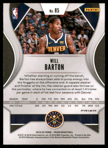 2019-20 Panini Prizm Prizms Green #85 Will Barton