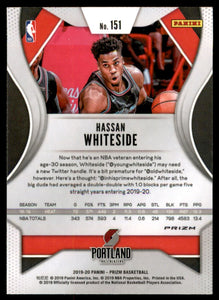 2019-20 Panini Prizm Prizms Silver #151 Hassan Whiteside