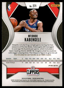 2019-20 Panini Prizm Prizms Red White and Blue #271 Mfiondu Kabengele