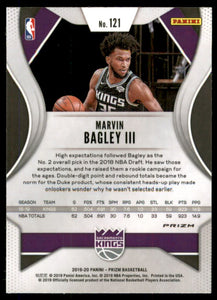 2019-20 Panini Prizm Prizms Red White and Blue #121 Marvin Bagley III